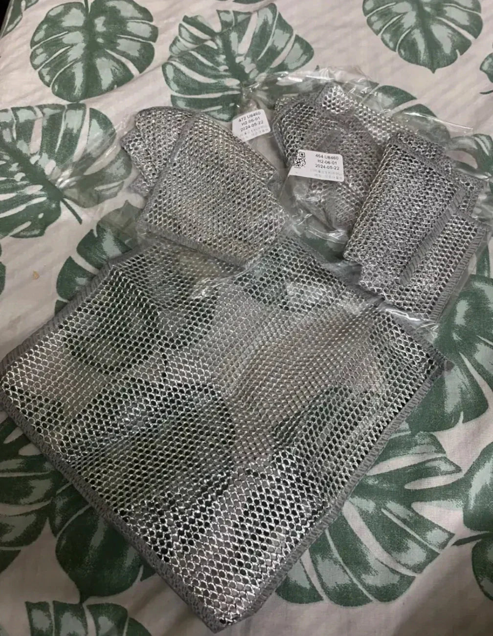 MULTIPURPOSE WIRE DISHWASHING RAGS FOR WET AND DRY - PACK OF 5