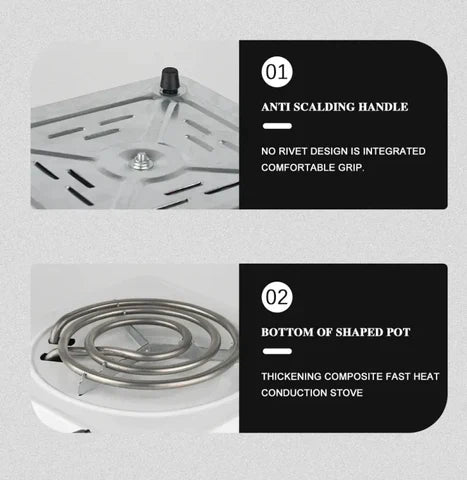 ORIGINAL ELECTRIC STOVE FOR COOKING - HOT PLATE HEAT UP IN JUST 2 MINS - 1000W AUTOMATIC