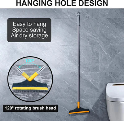 Floor Scrub Brush 2 In 1 Removable Wiper Magic Broom Brush